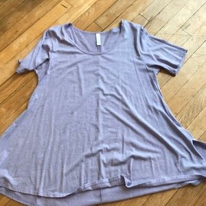 Worn medium purple LuLaroe perfect T